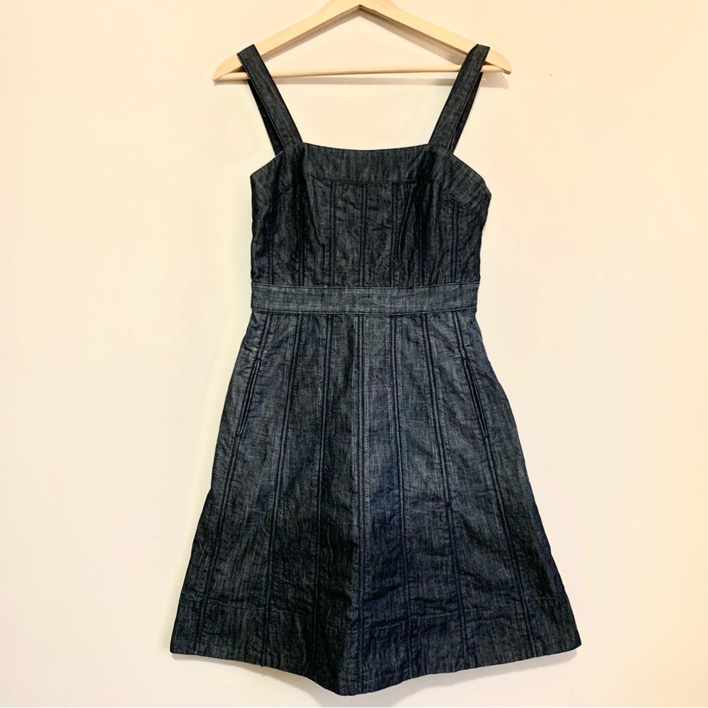 Anthropologie Fei Denim Strap Dress